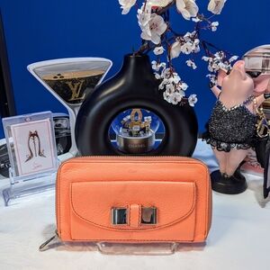Chloe Lily Long Continental Wallet/ Clutch - Bright Orange - Vintage